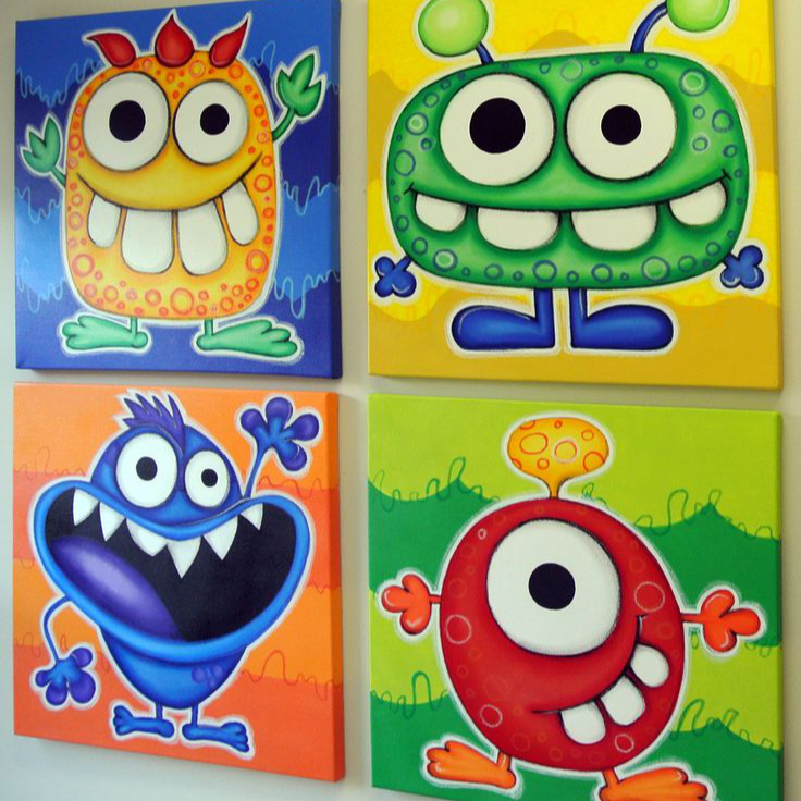 Creative Monsters Acrylic painting