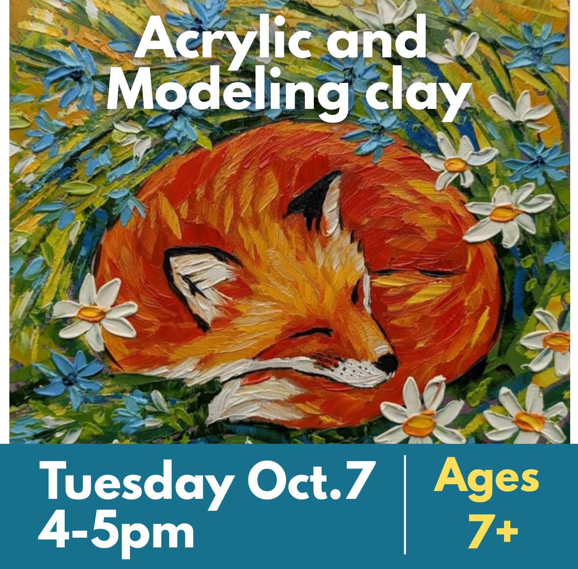Acrylic and Modeling Clay Workshop Poster
