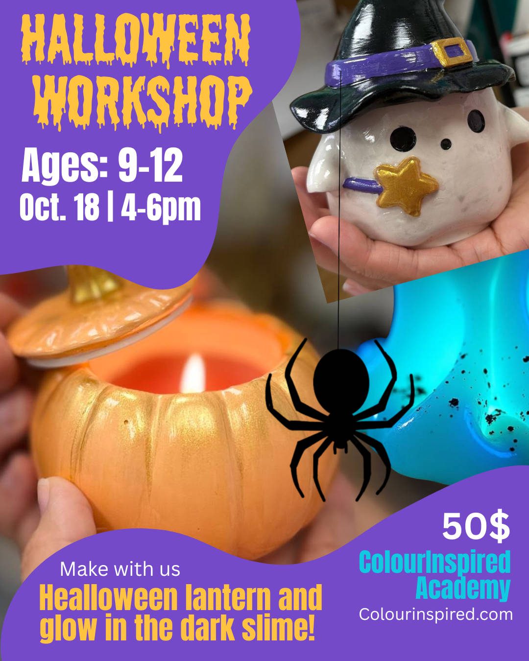 Halloween Workshop for kids age 9-12 poster