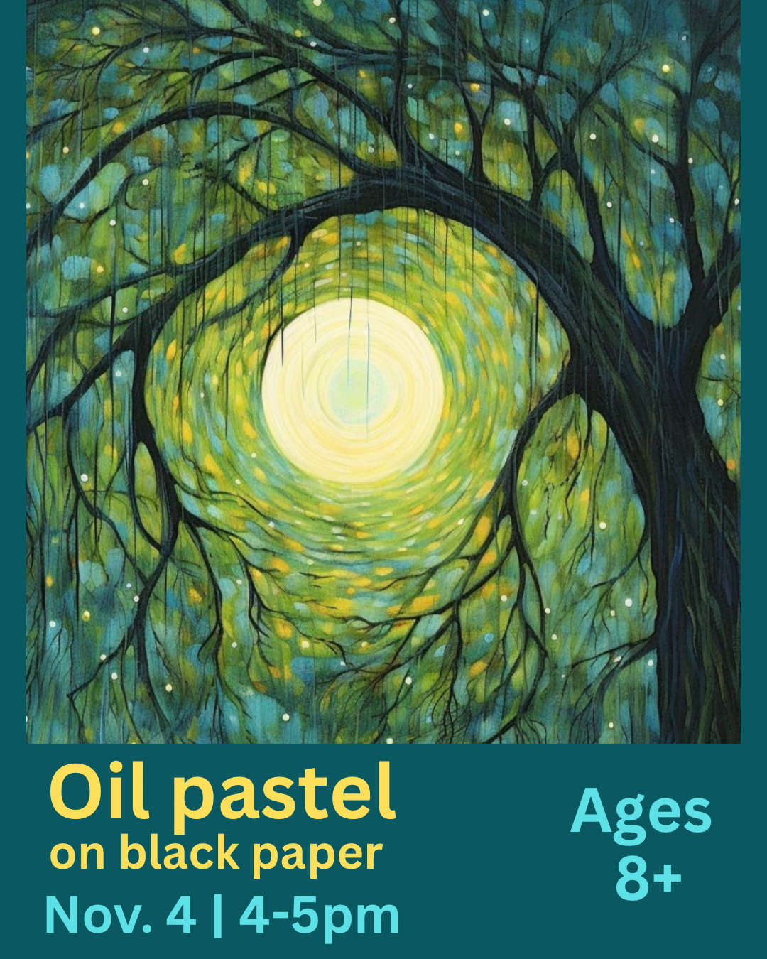 Oil Pastel On Black Paper Kids Workshop