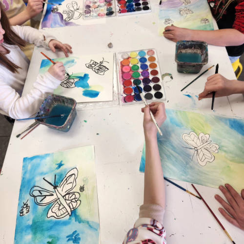 Watercolour painting by a 5 Year Olds