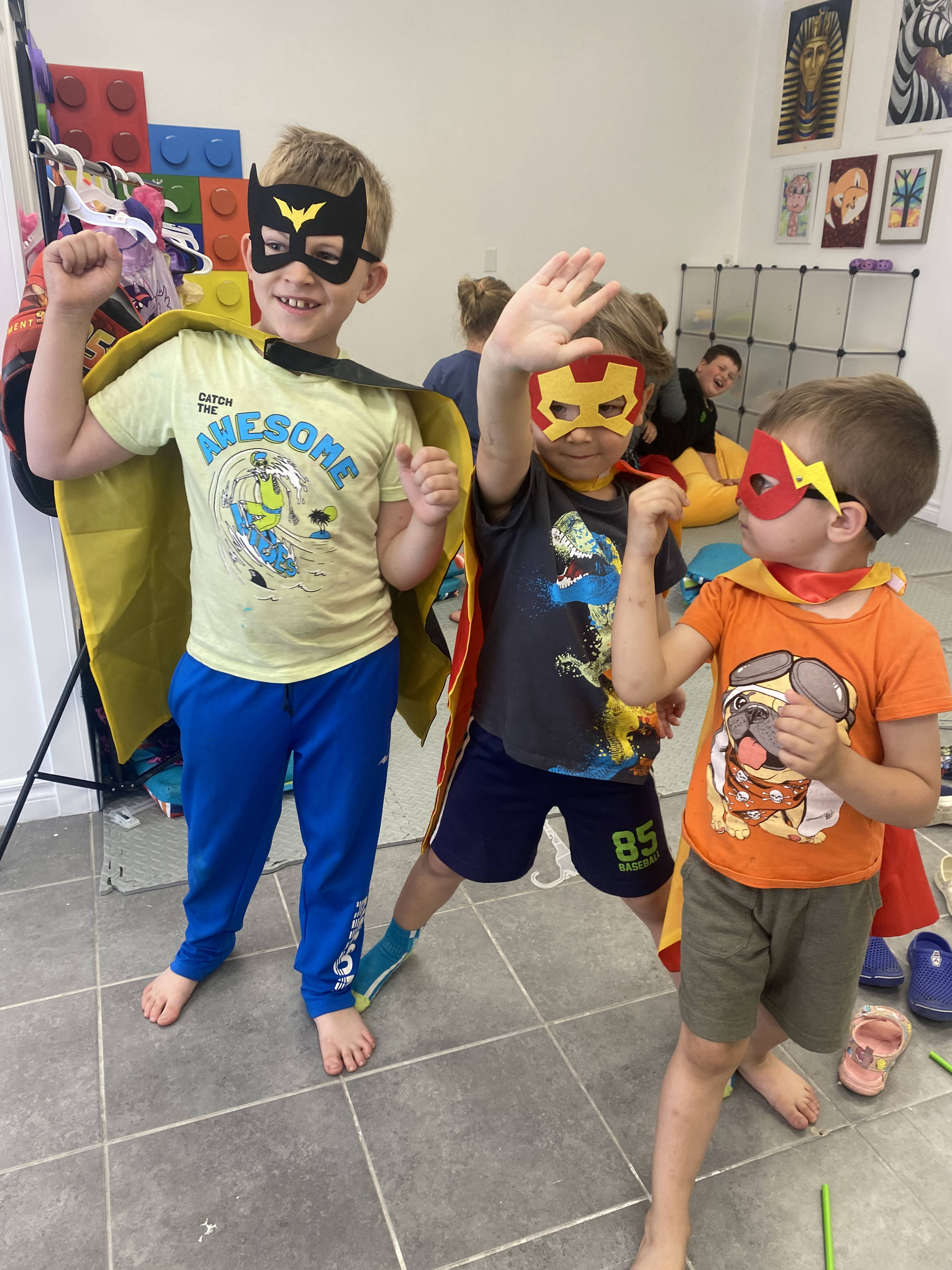 Summer camp themed super hero costume day